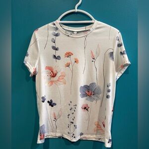 Watercolor Inspired Floral Tee